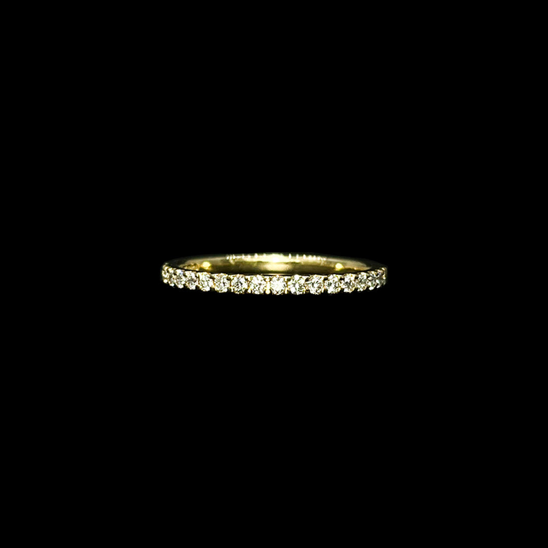 Diamond half eternity band | 18ct Yellow Gold