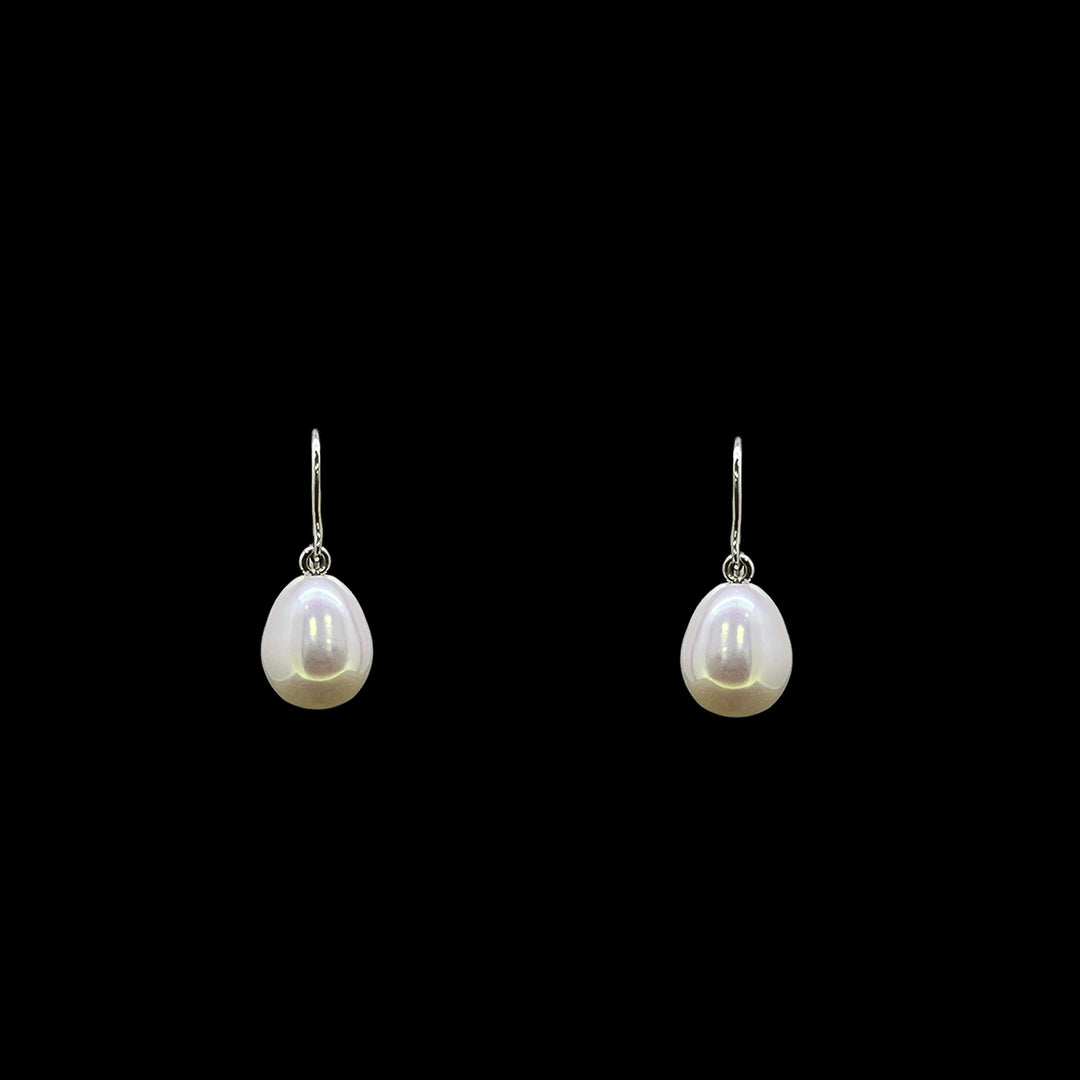 Pearl drop earrings | Fresh Water | 18ct White Gold