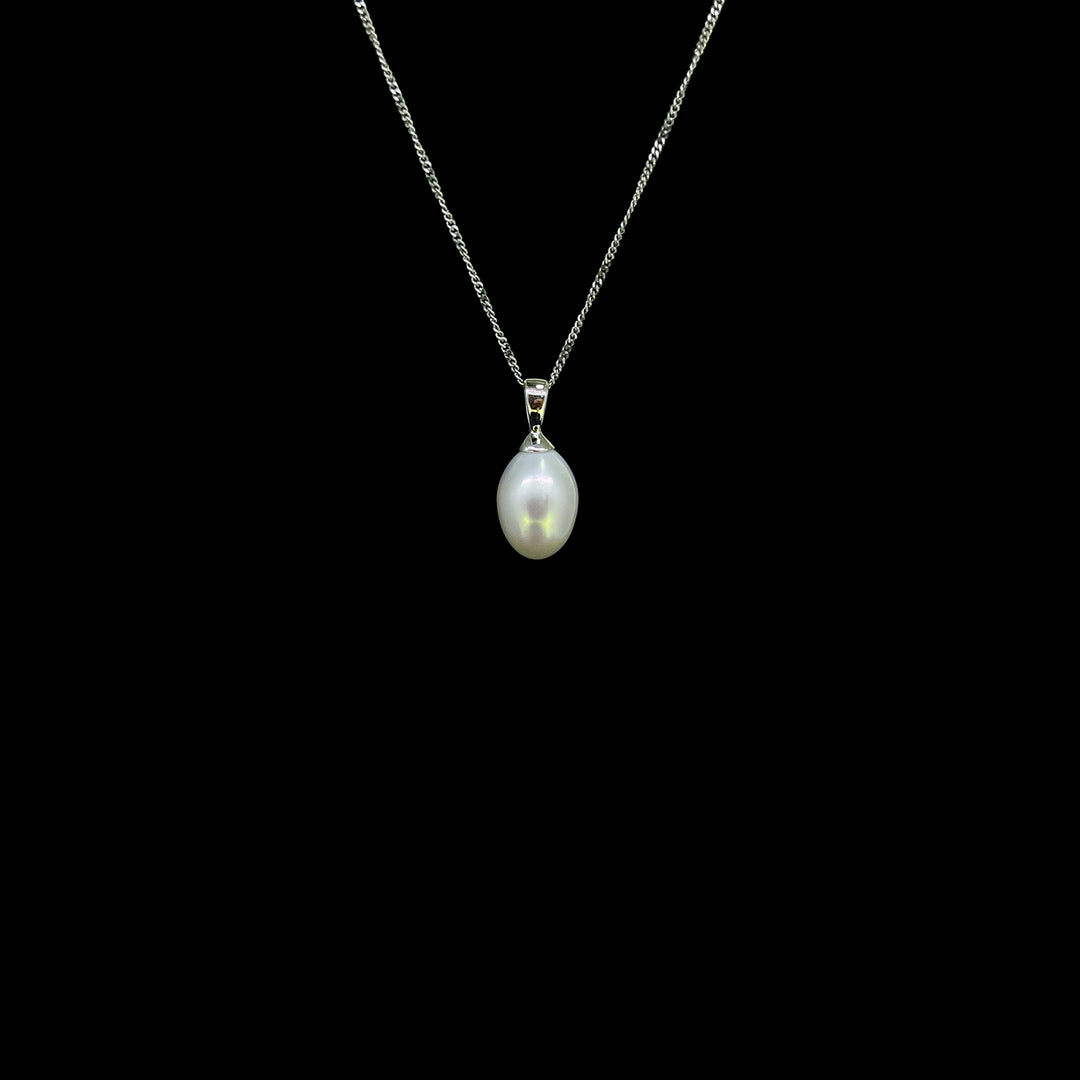Pearl drop pendant | Fresh Water | 18ct White Gold