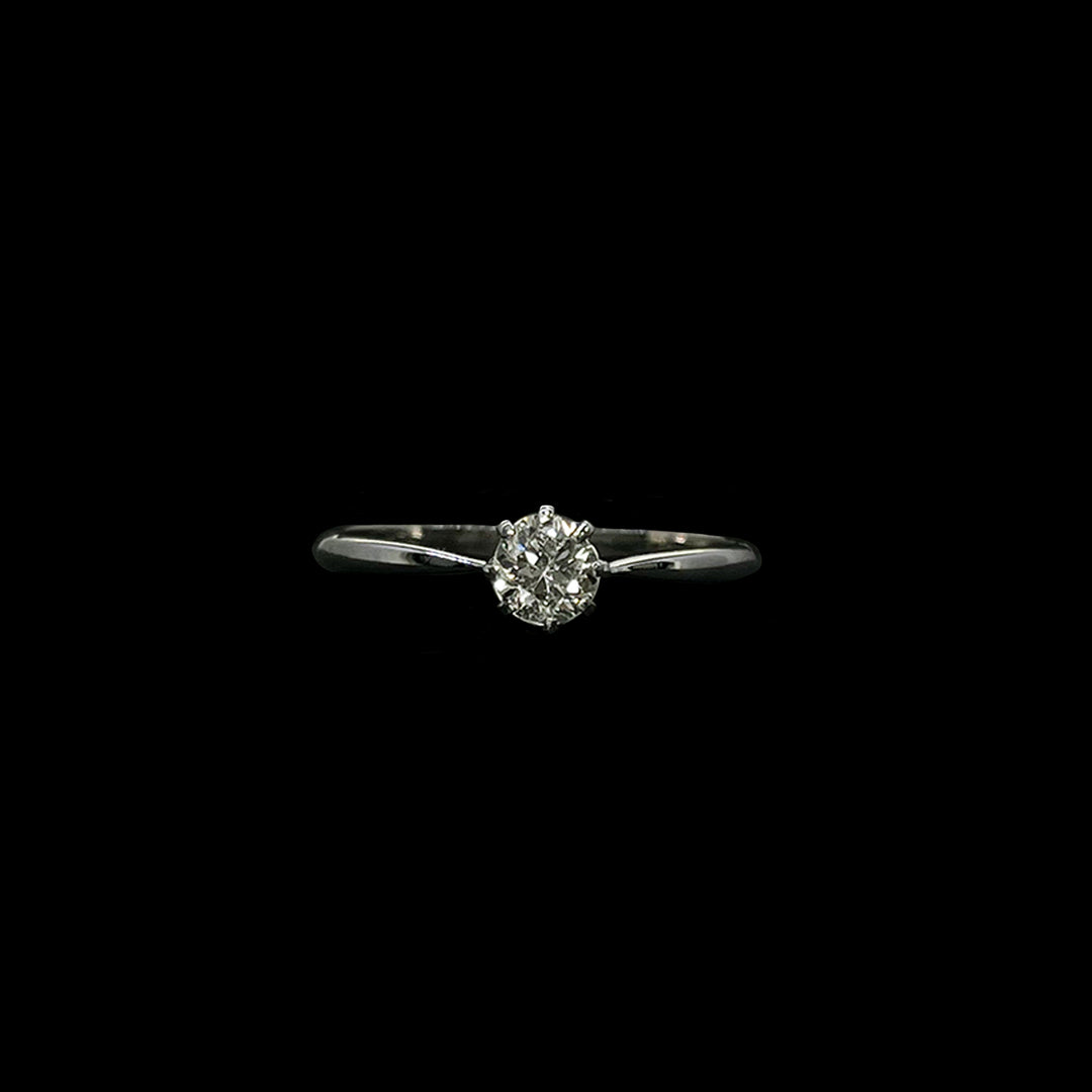 Diamond solitaire ring | Transitional cut | 18ct White Gold