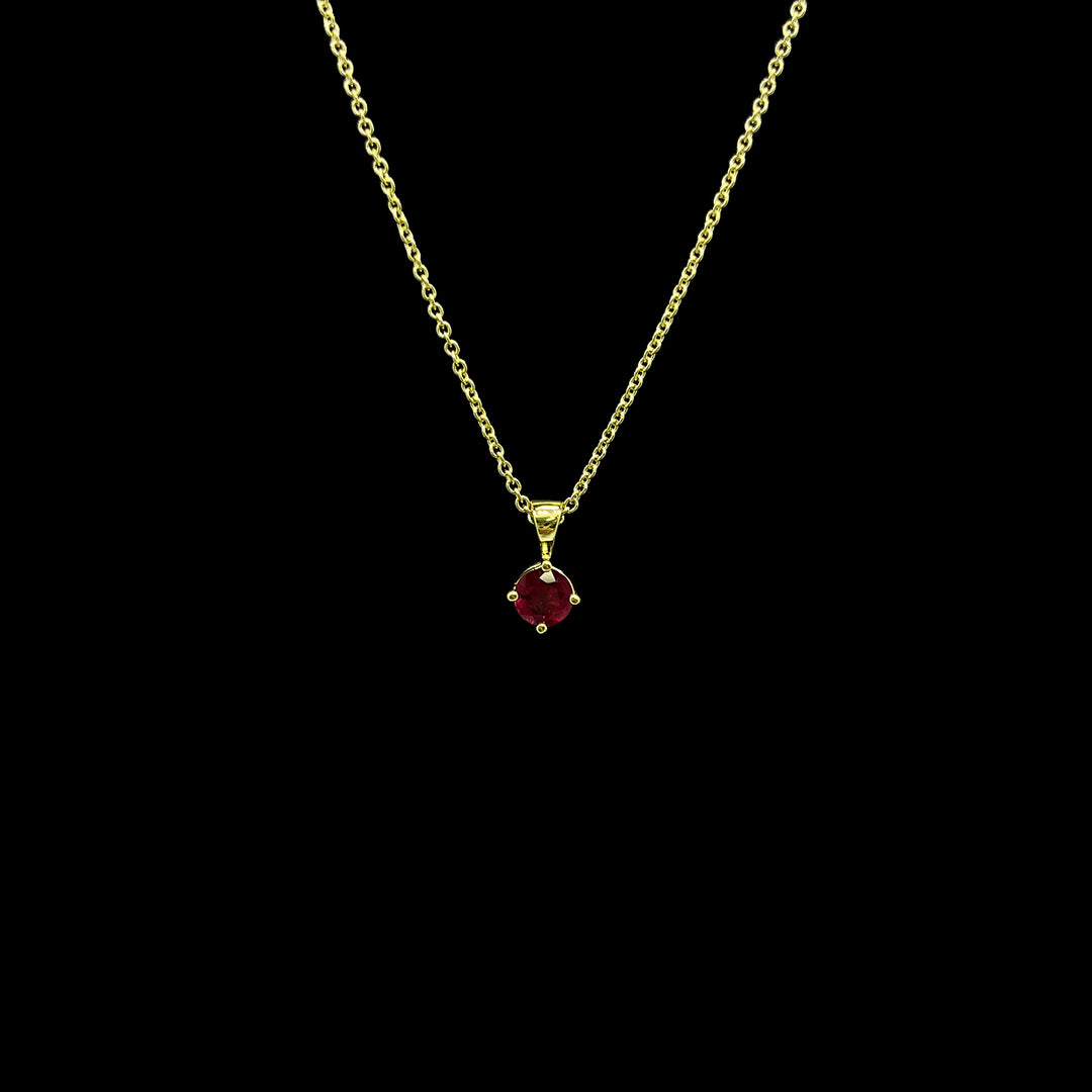 Ruby pendant | 18ct Yellow Gold