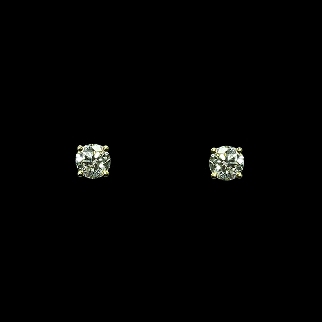 Diamond studs | Round brilliant | 18ct Yellow Gold