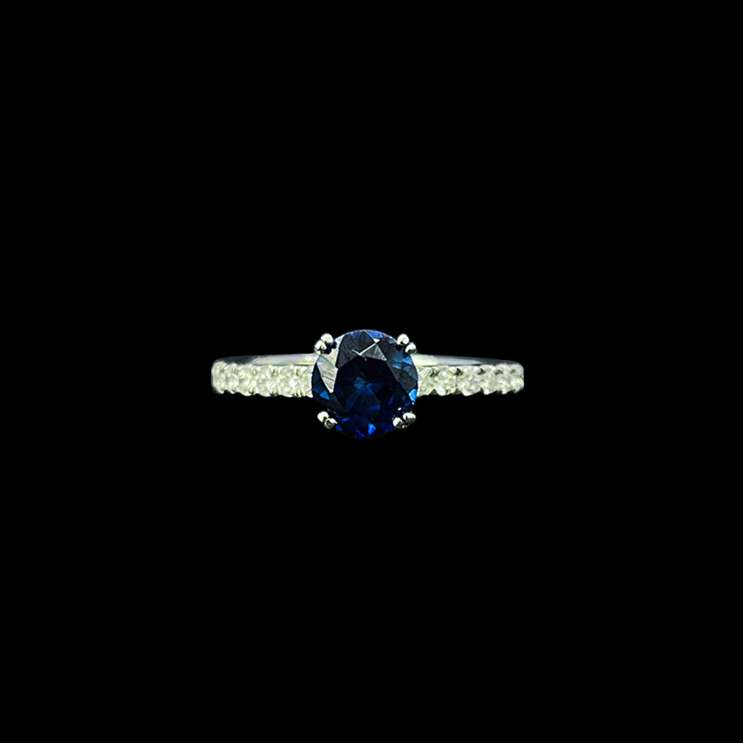 Sapphire and diamond ring | Platinum