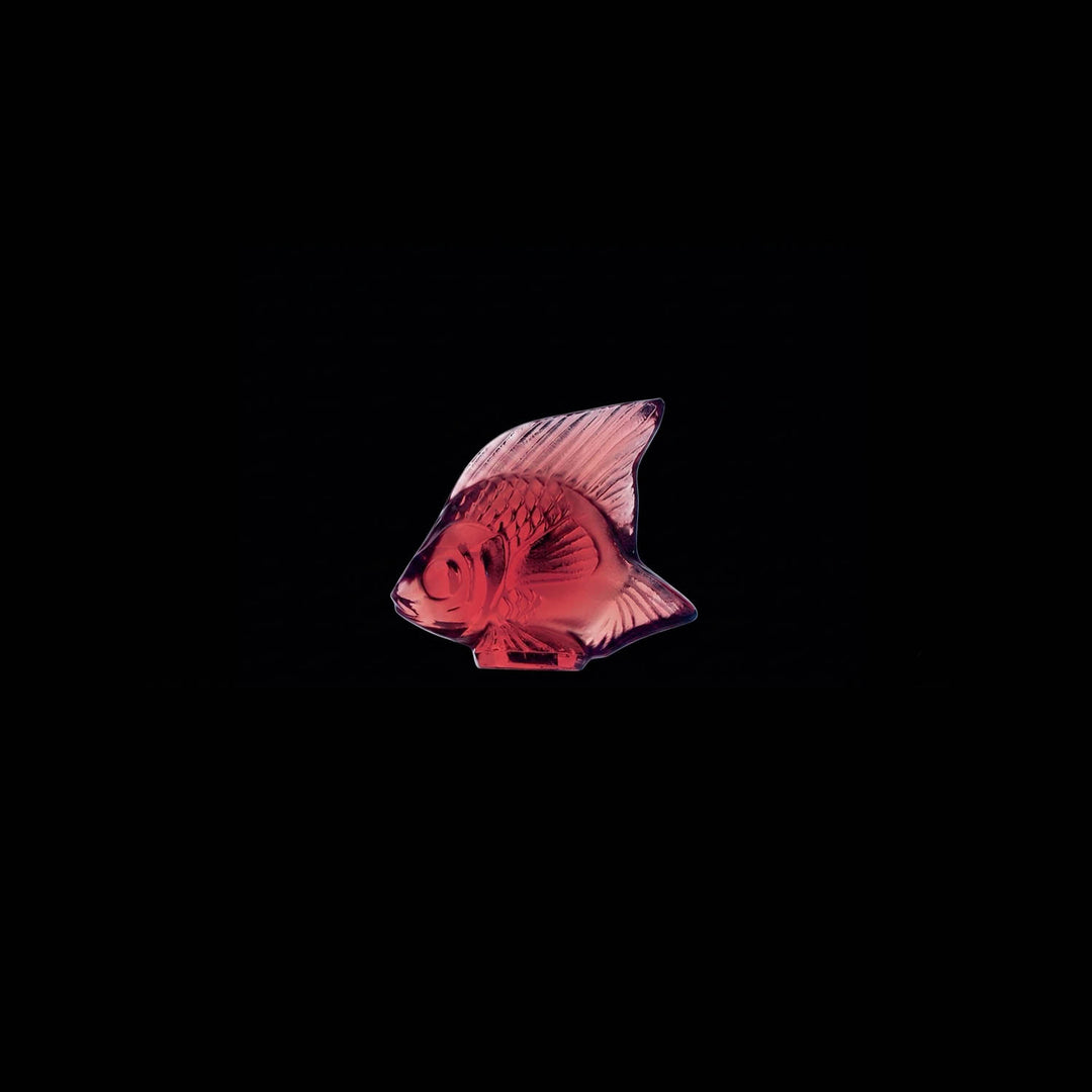 Fish sculpture | Golden red crystal | Lalique
