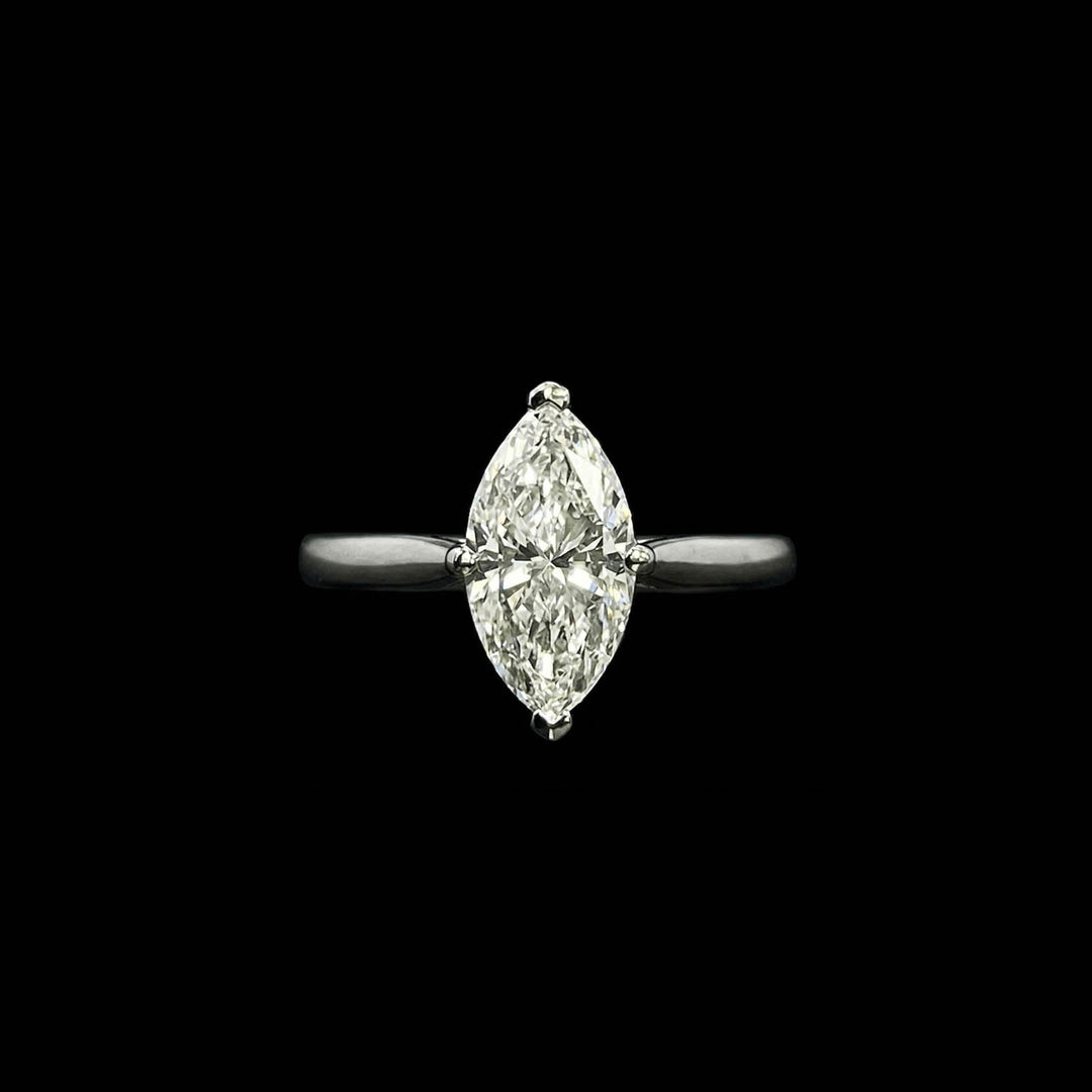 Diamond solitaire ring | Marquise | Platinum