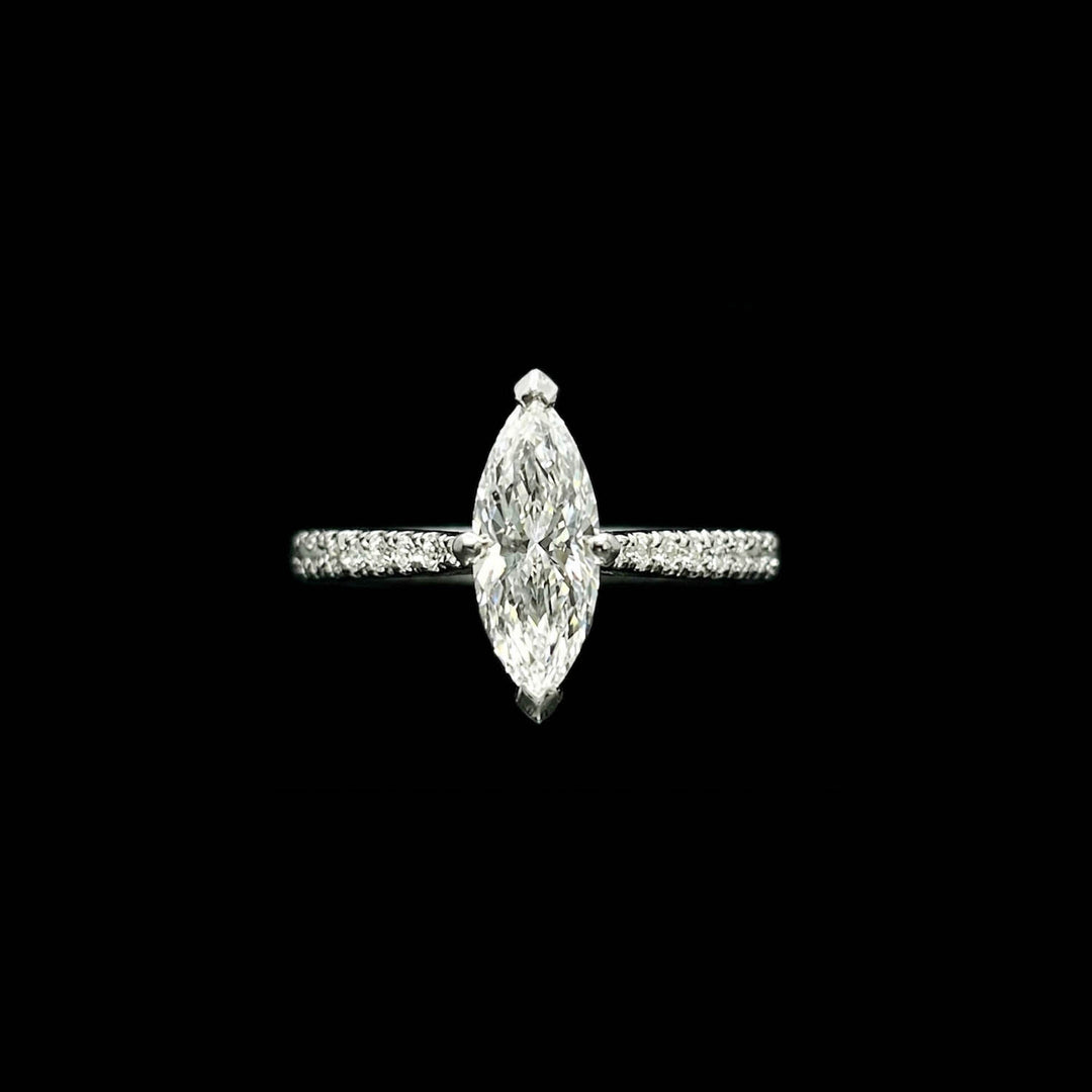 Diamond solitaire ring | Marquise | Platinum