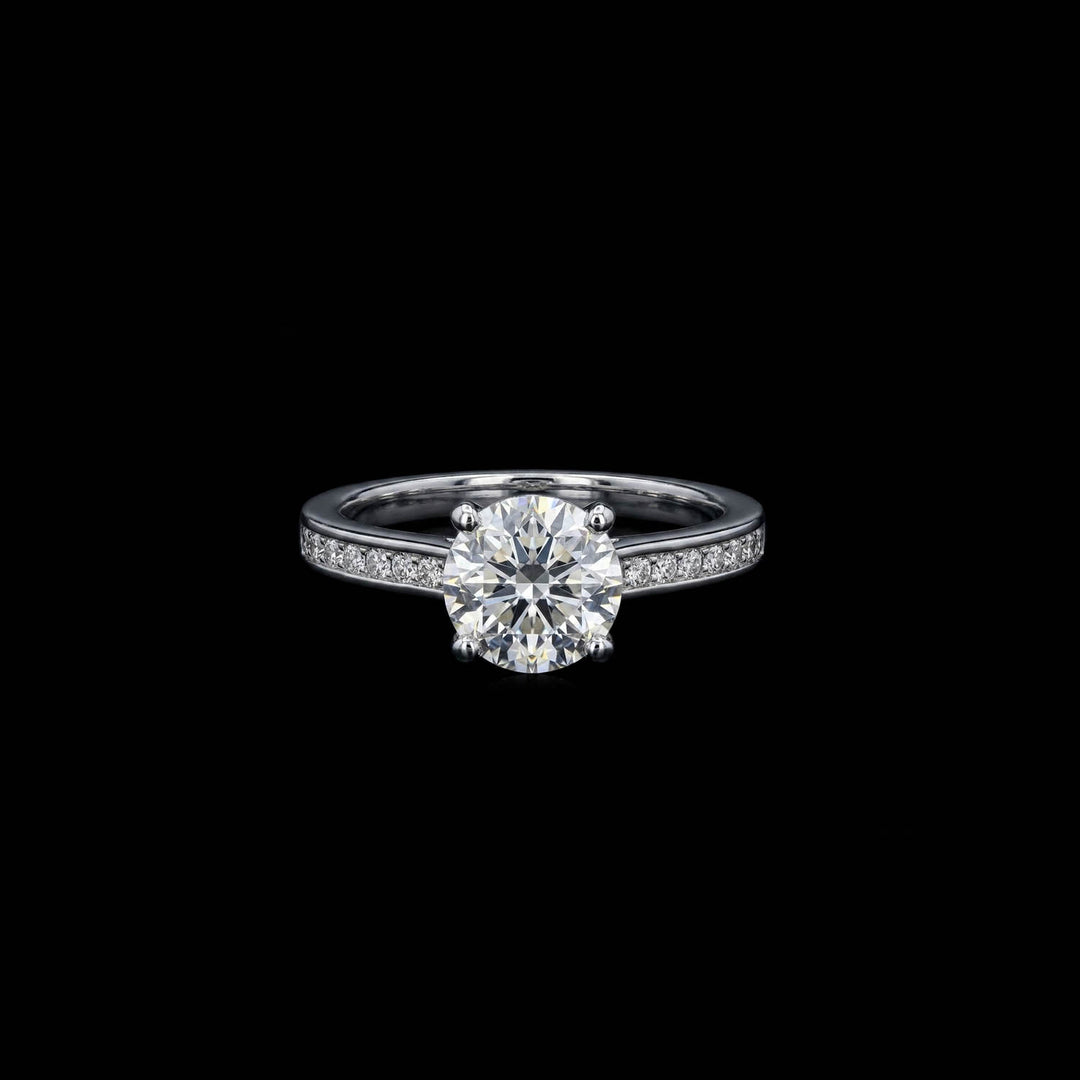 Diamond solitaire | Round brilliant | Platinum