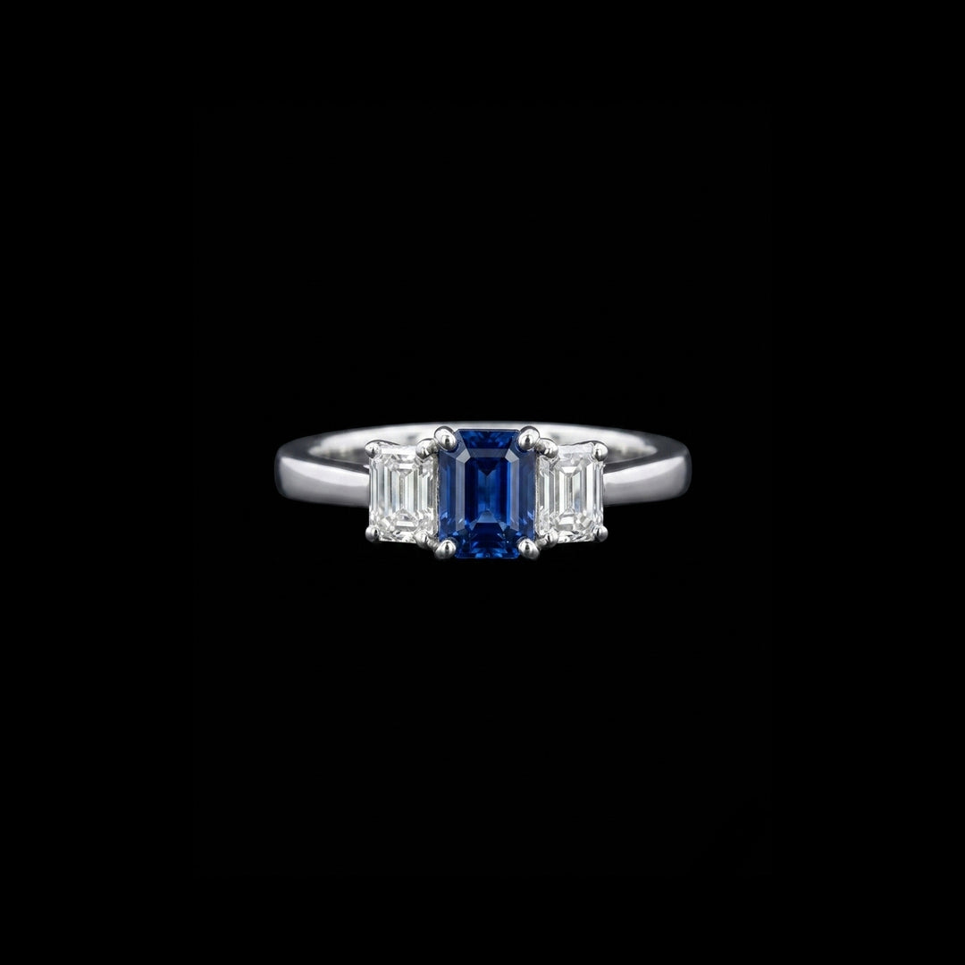 Sapphire and diamond ring | Trilogy | Platinum
