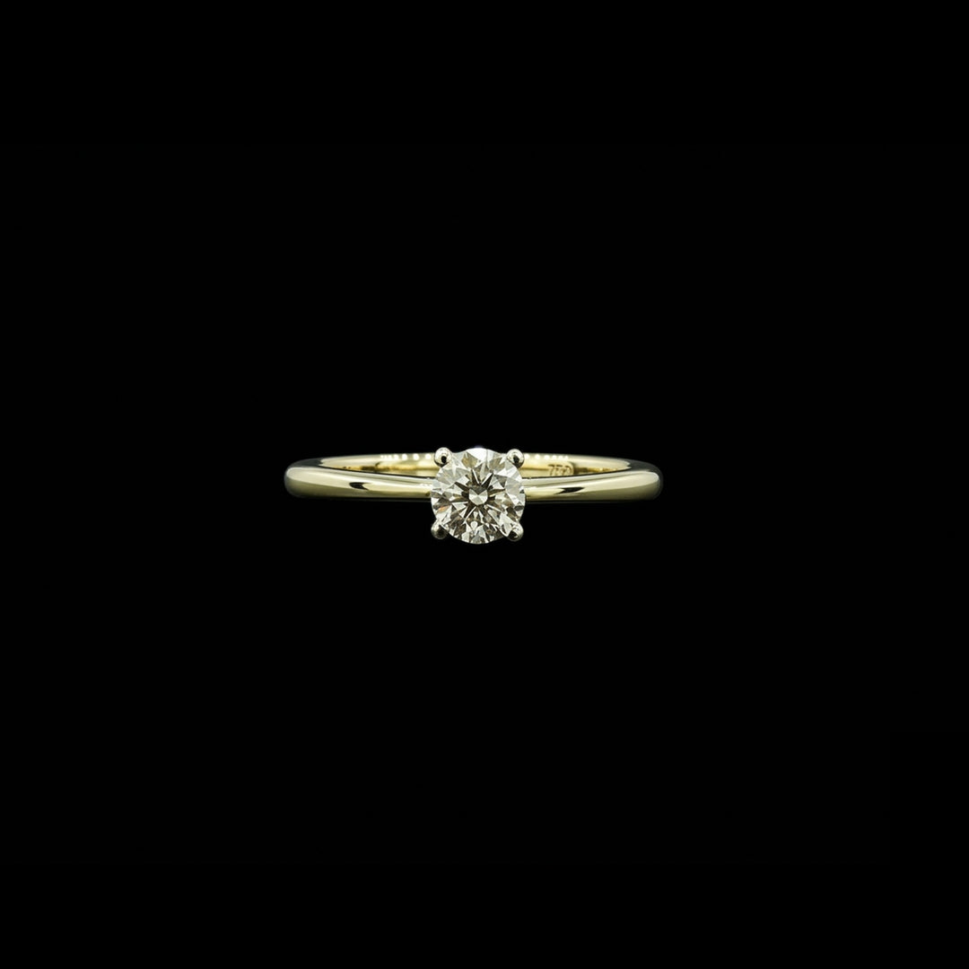 Diamond solitaire ring | Round brilliant | 18ct white gold