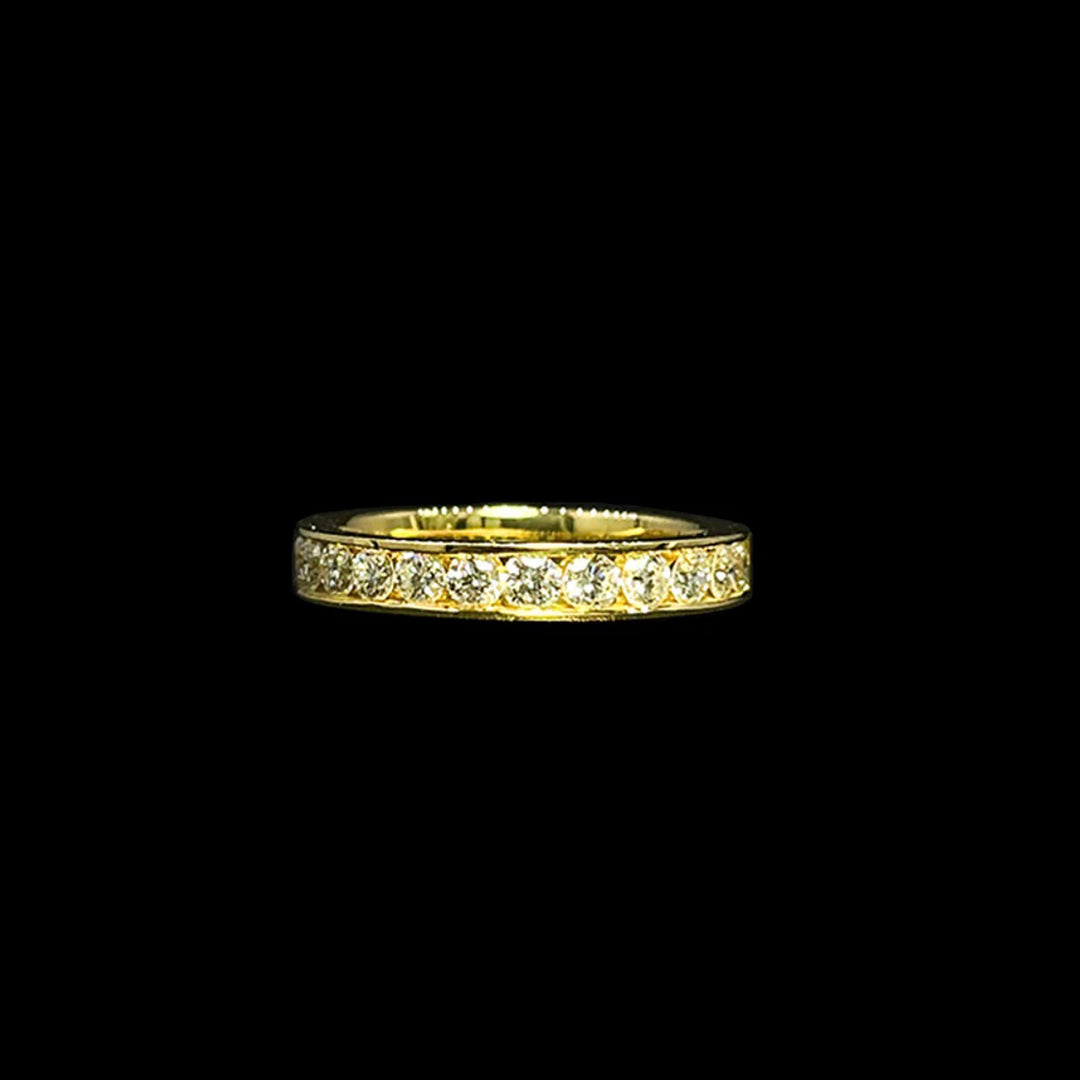 Diamond half eternity band | Channel set | 18ct Yellow Gold