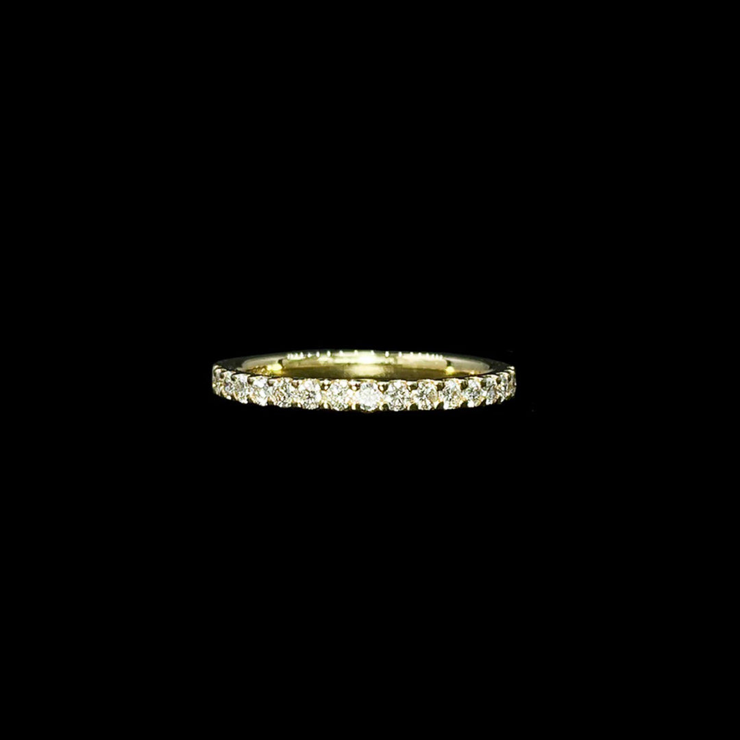 Diamond half eternity band | 18ct yellow gold