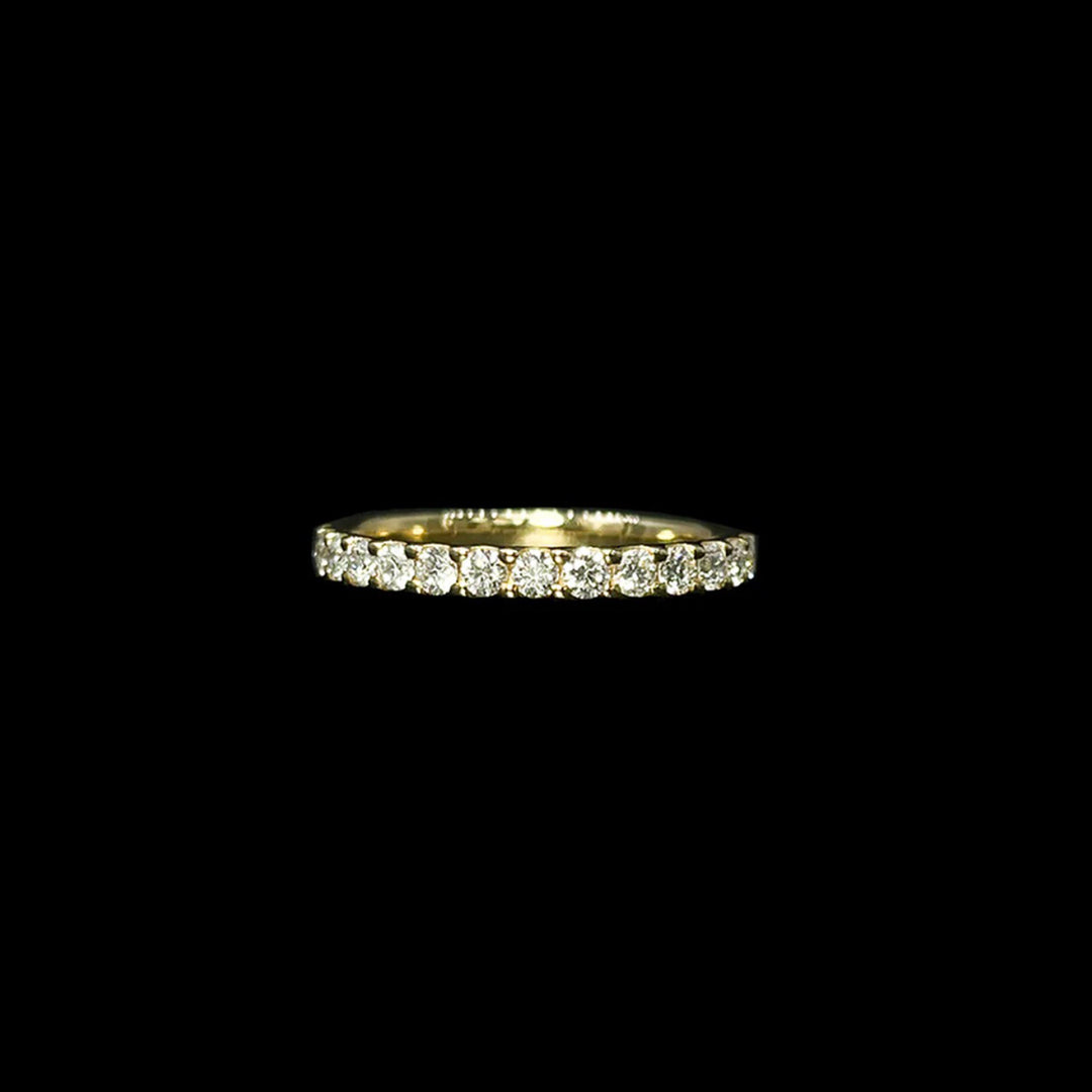 Diamond half eternity band | 18ct yellow gold