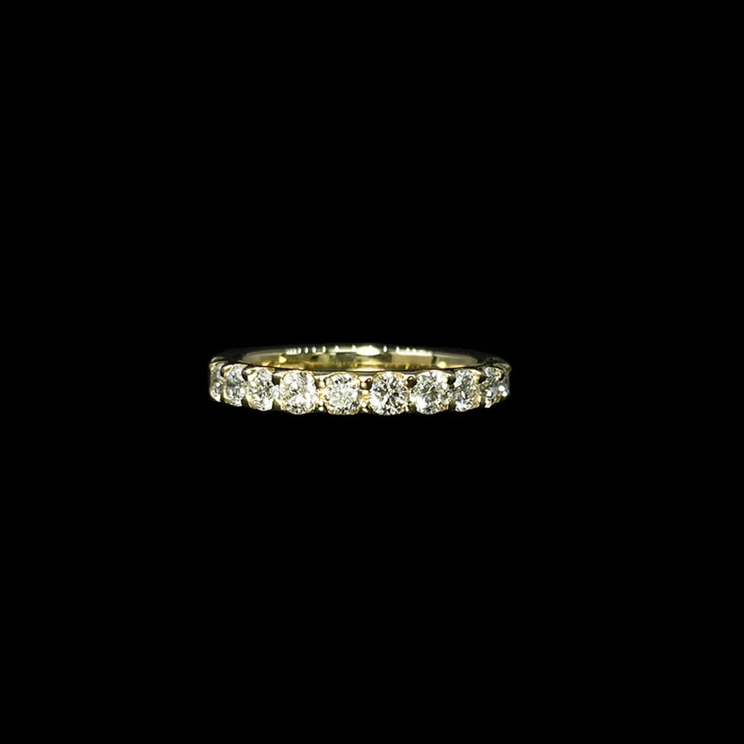 Diamond half eternity band | 18ct yellow gold