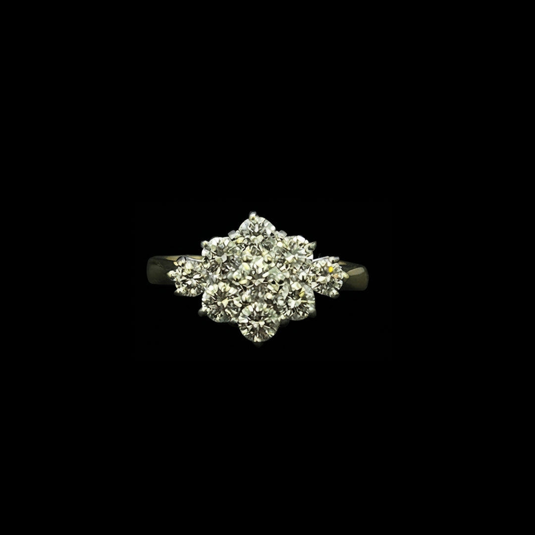 Diamond cluster ring | 18ct yellow gold