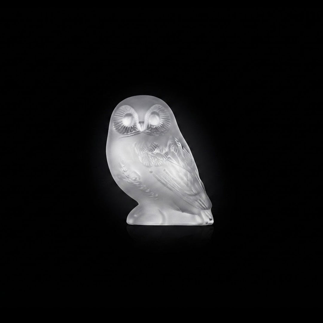 Shivers owl sculpture | Clear crystal | Lalique