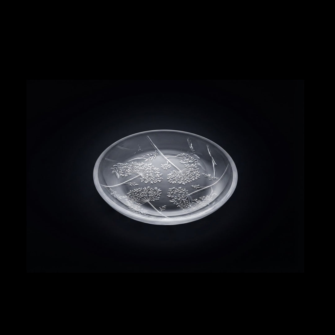 Ombelles small bowl, flat | Clear crystal | Lalique