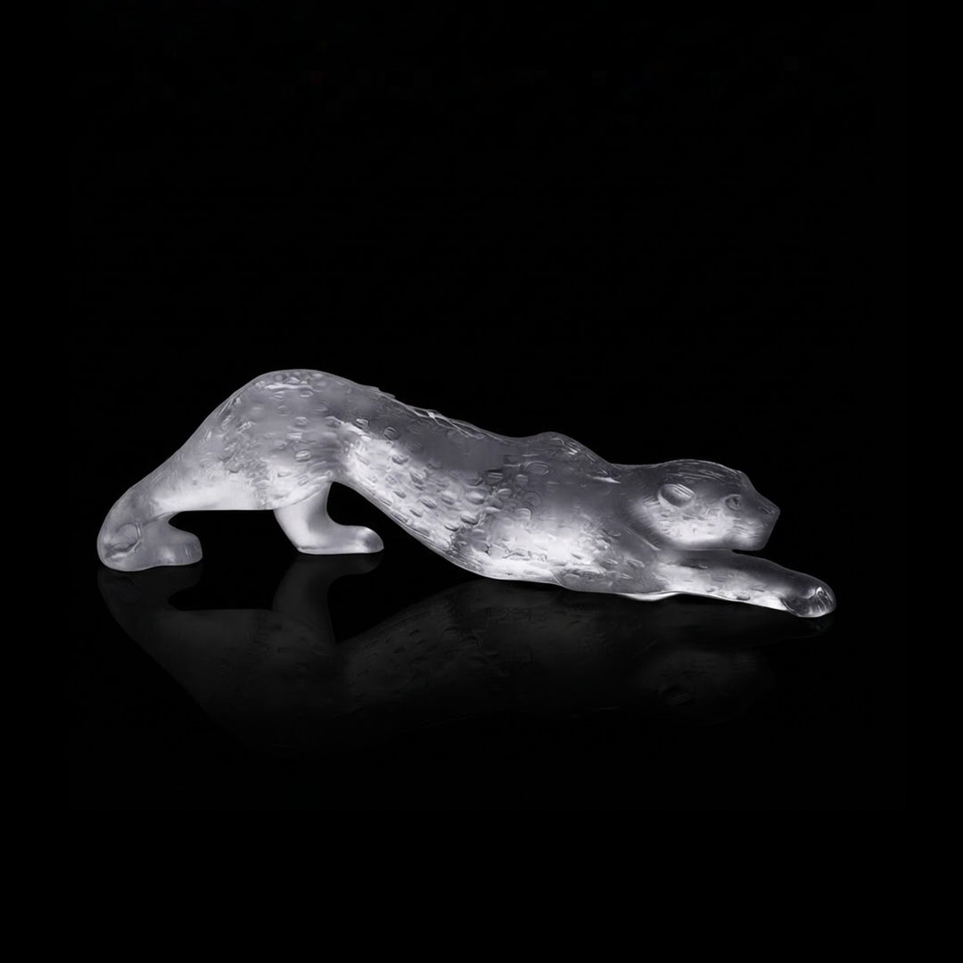 Zeila panther large sculpture | Clear crystal | Lalique