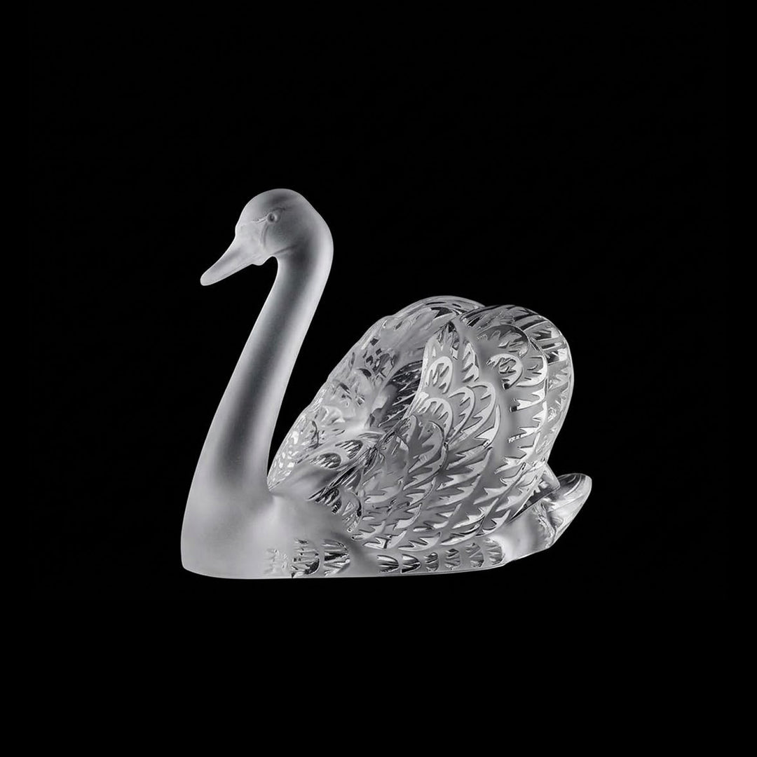 Swan head up sculpture | Clear crystal | Lalique