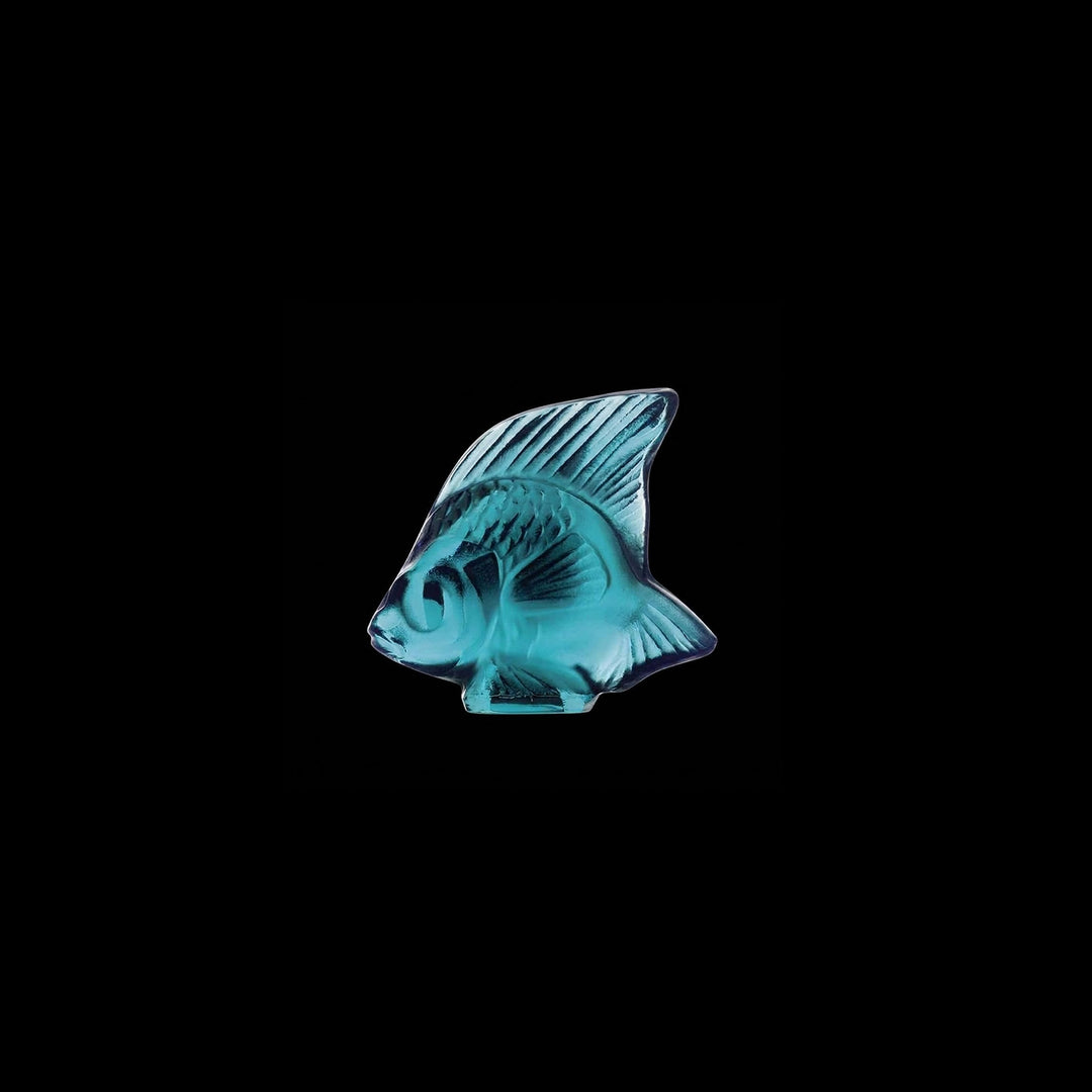 Fish sculpture | Turquoise crystal | Lalique