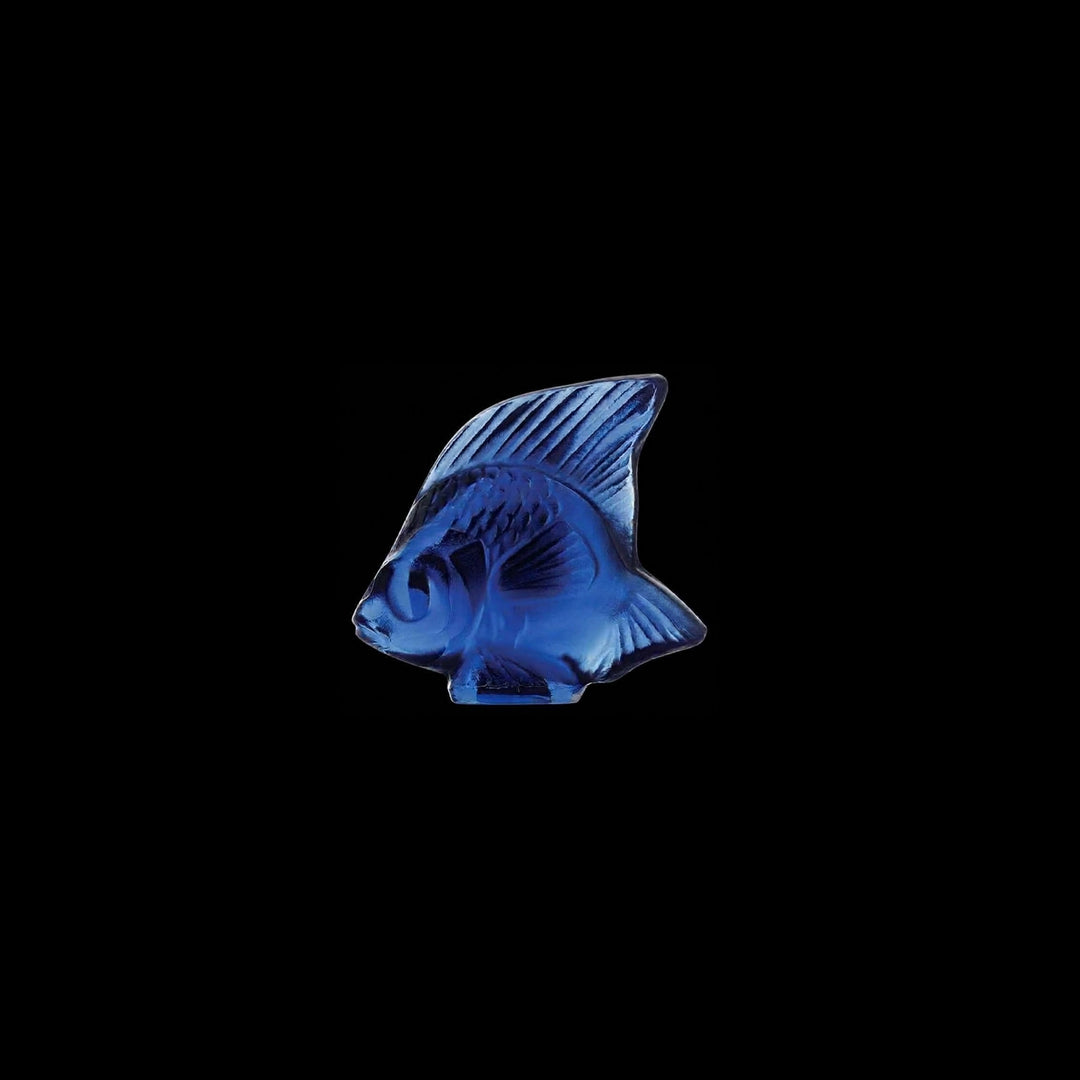 Fish sculpture | Cap-Ferrat Blue Crystal | Lalique