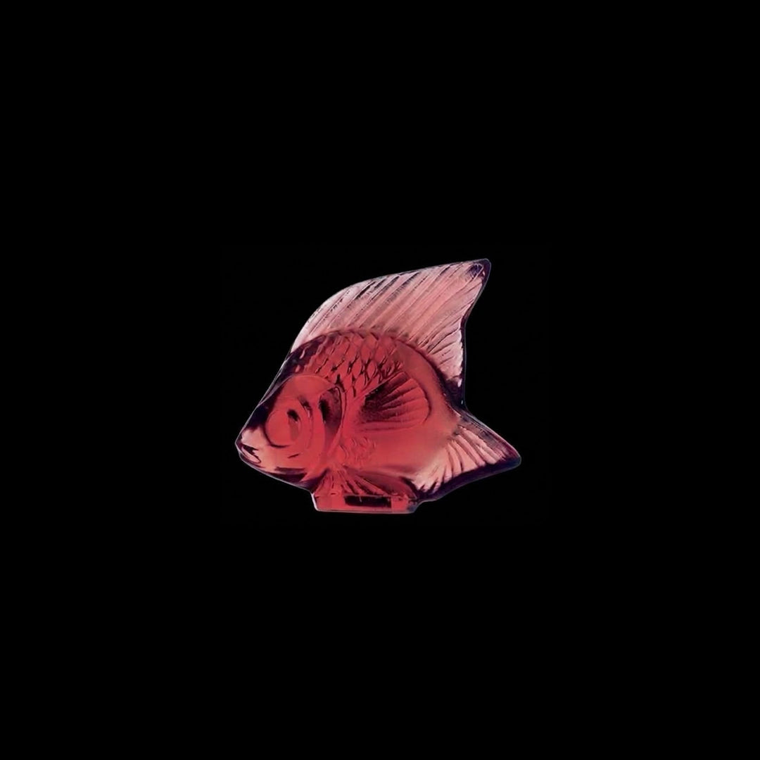 Fish sculpture | Golden red crystal | Lalique