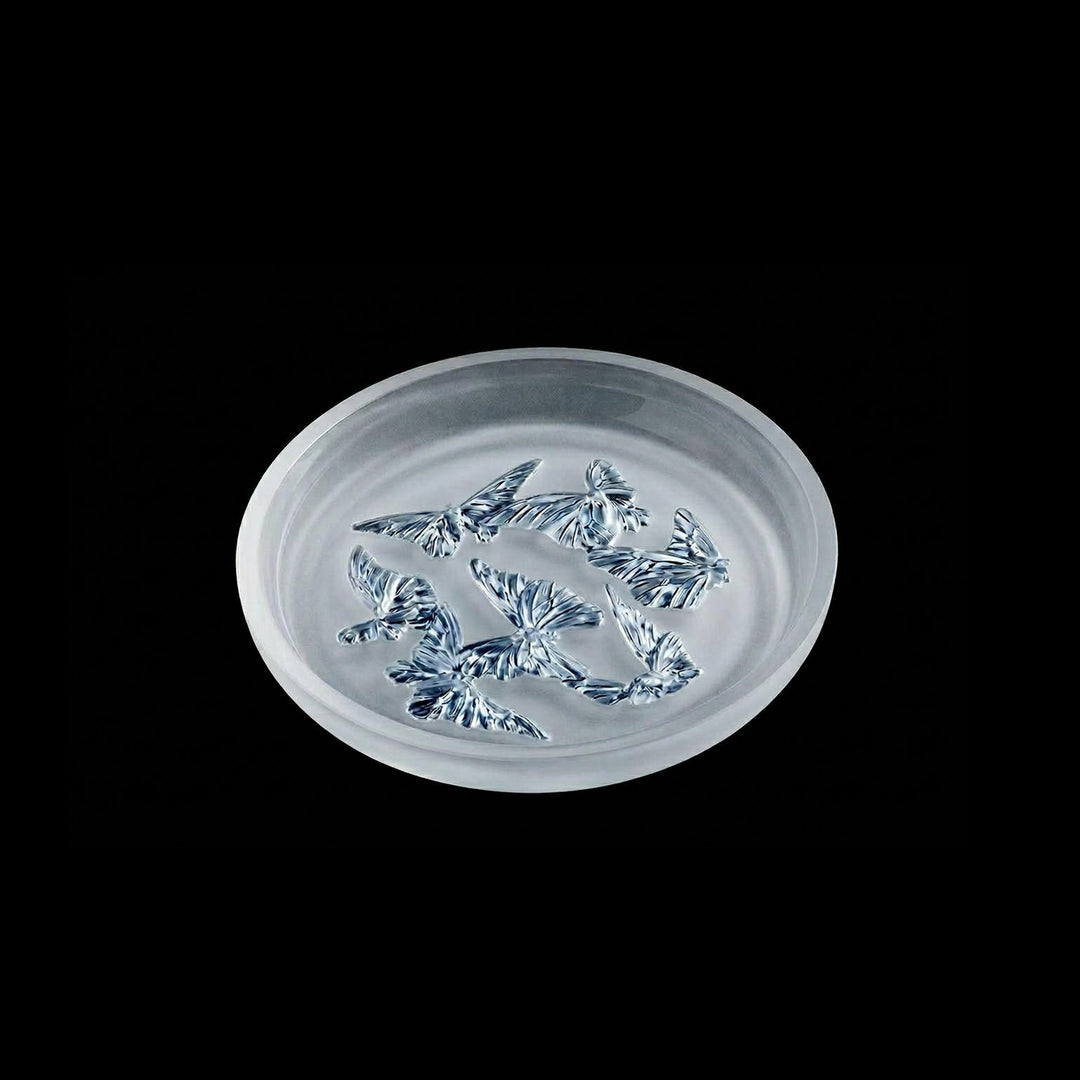 Papillons flat small bowl | Clear crystal | Lalique