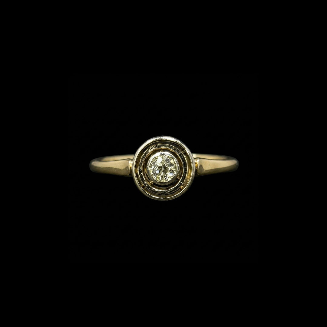 Diamond target ring | 18ct yellow gold & Platinum